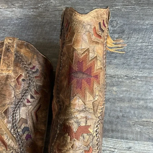 Corral Women's Aztec Embroidered Cowgirl Boot Snip Toe C2872 Lady's Size 10M - Picture 7 of 16